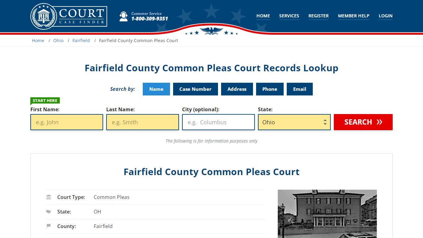 Fairfield County Common Pleas Court Records Lookup